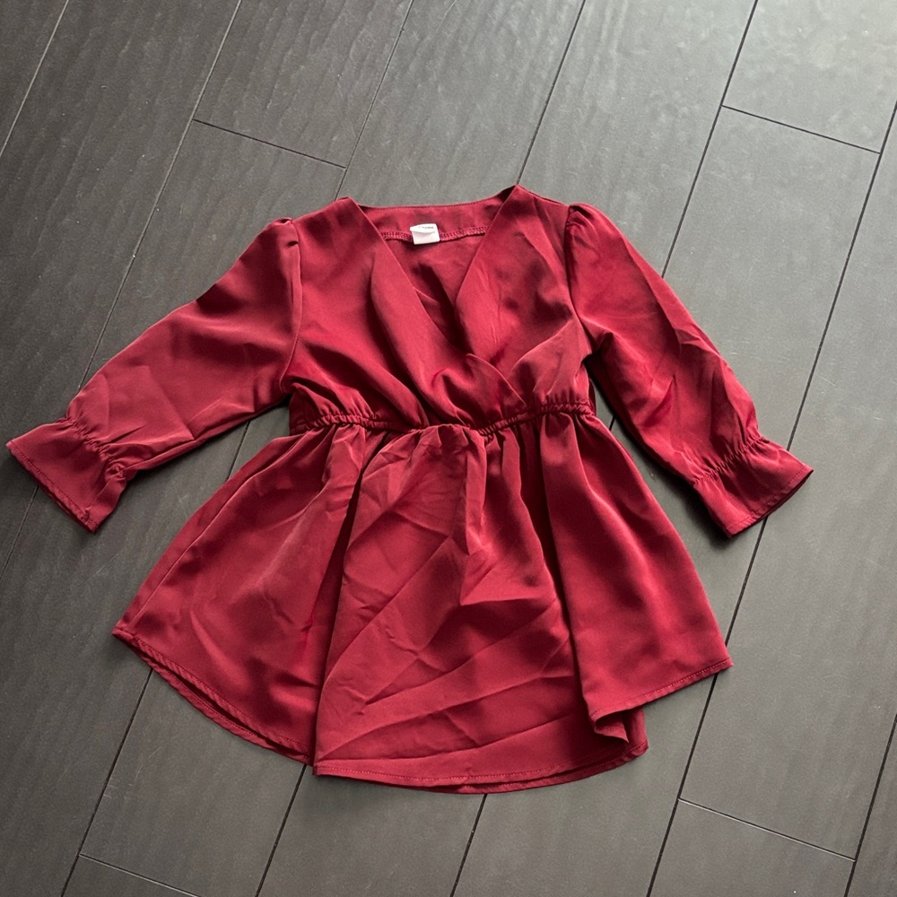 SHEIN Burgundy Formal Kids Dress
